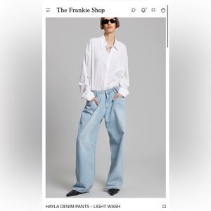 The Frankie shop Hayla wide leg denim